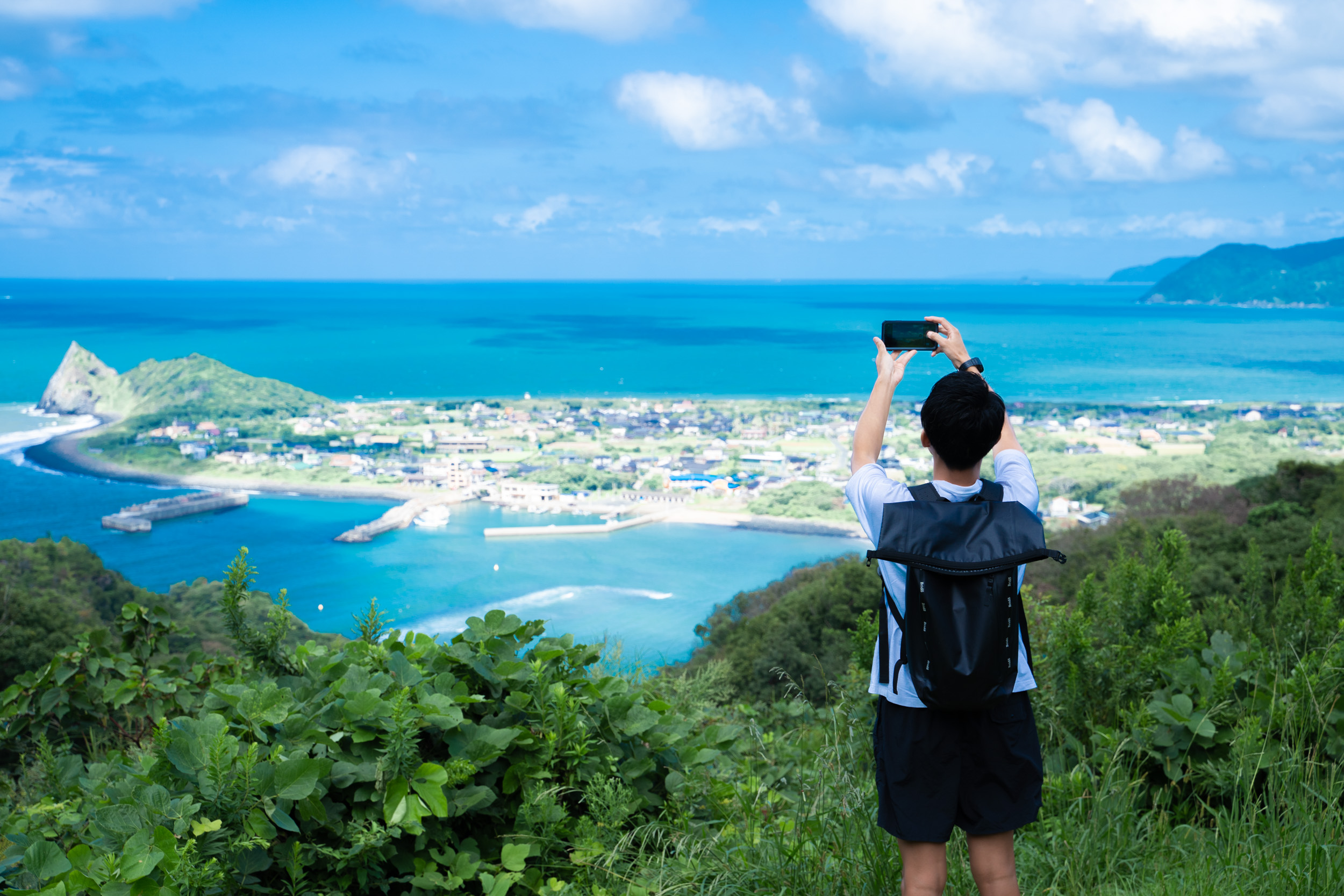 糸島の立石山の山頂から